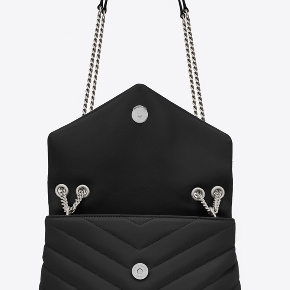NEW YSL LOULOU Small in Quilted Leather - Black with Silver Hardware - Picture 12 of 13